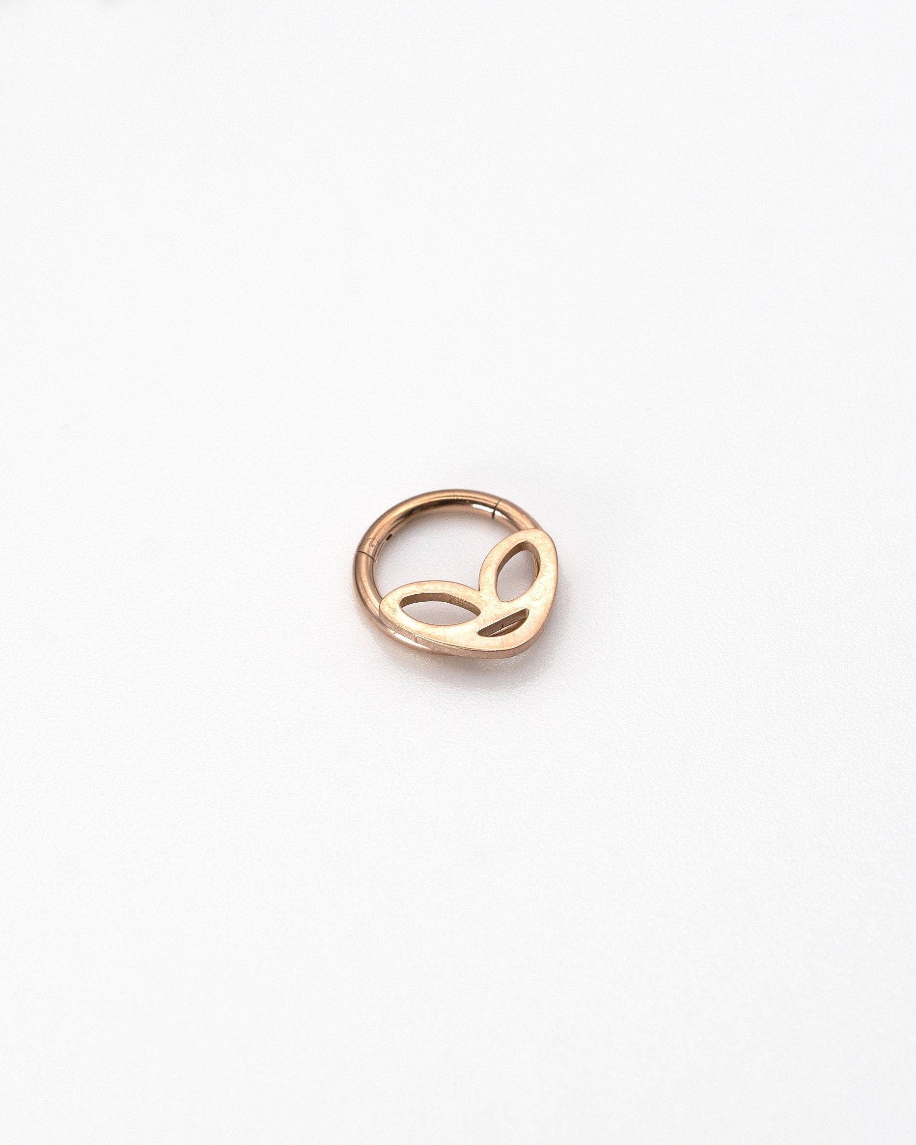 Alien-themed septum clicker in Rose Gold finish, displayed on a white background.