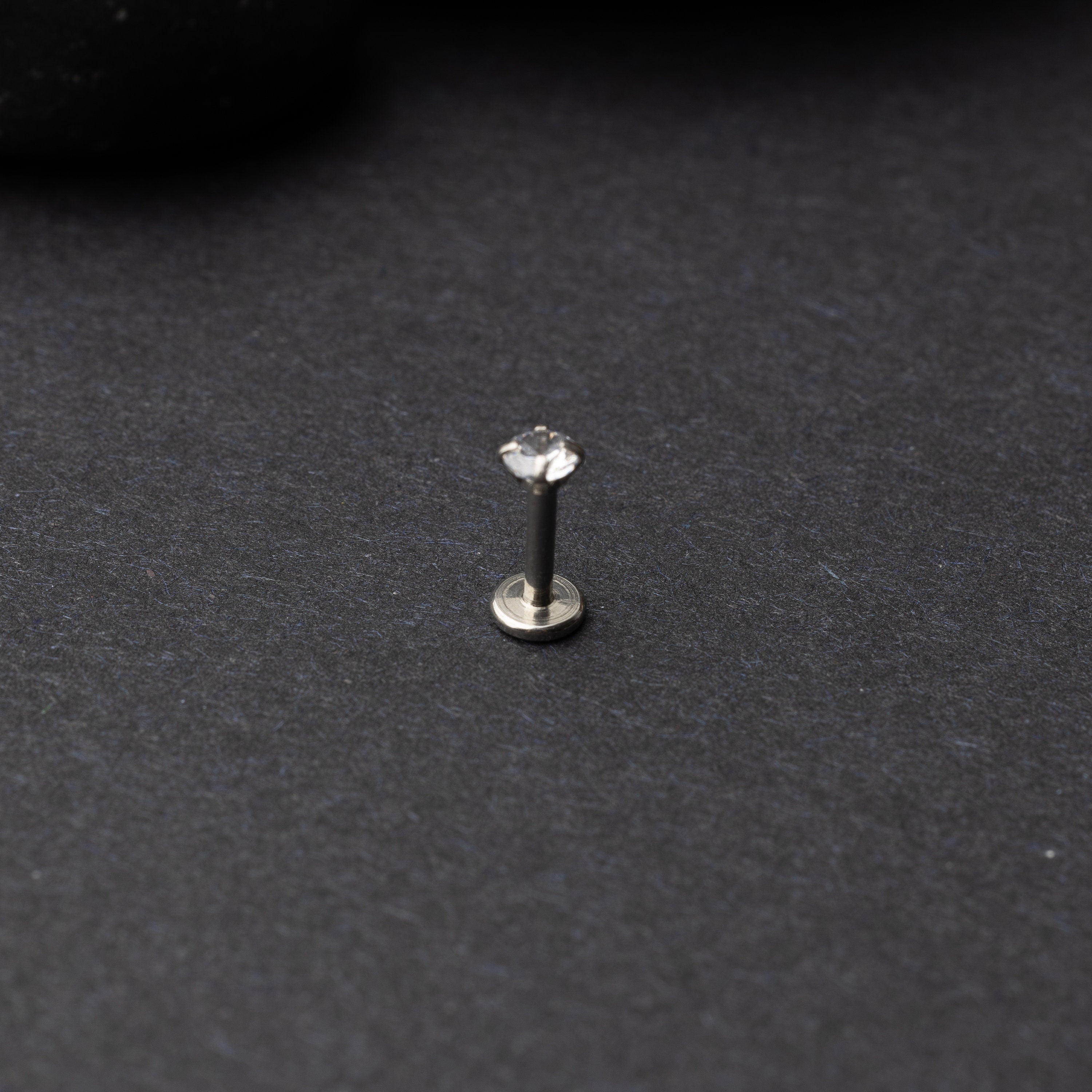 Silver Jewelled Flat Back Bar on a dark background
