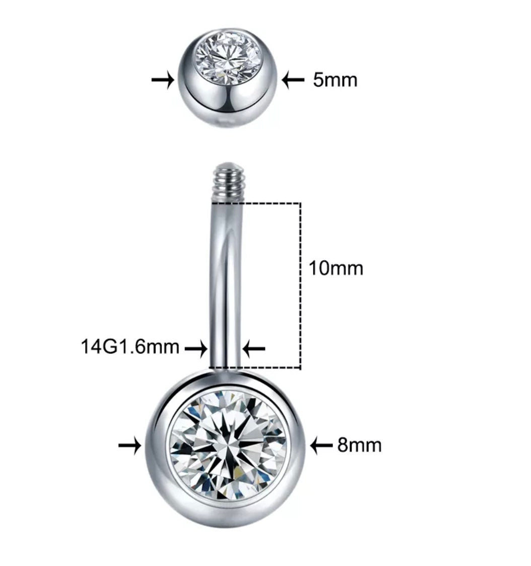 Diagram of the belly bar sizing in detail. 