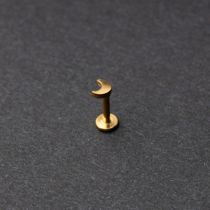Moon flat back bar in gold displayed on a dark background