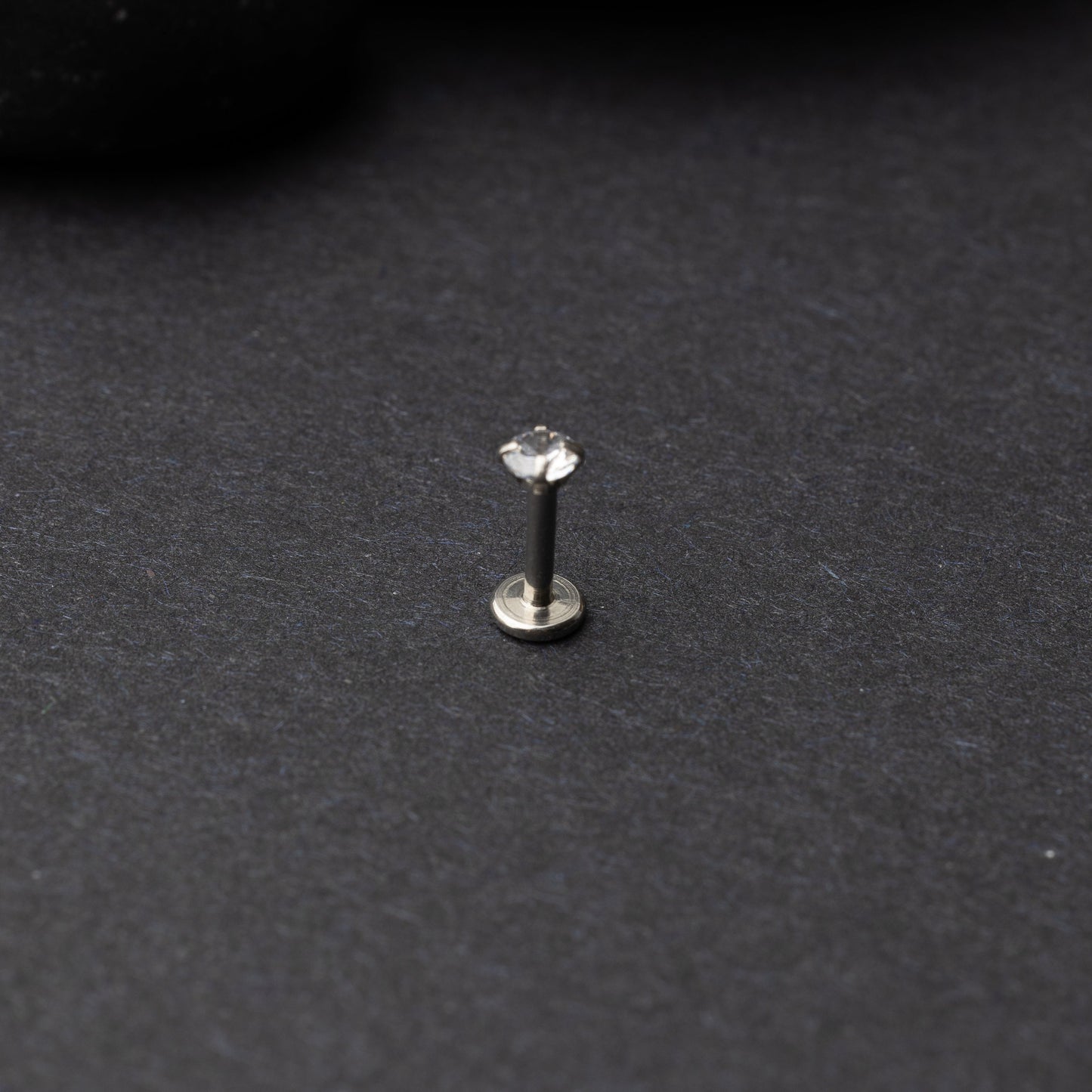 Silver Jewelled Flat Back Bar on a dark background