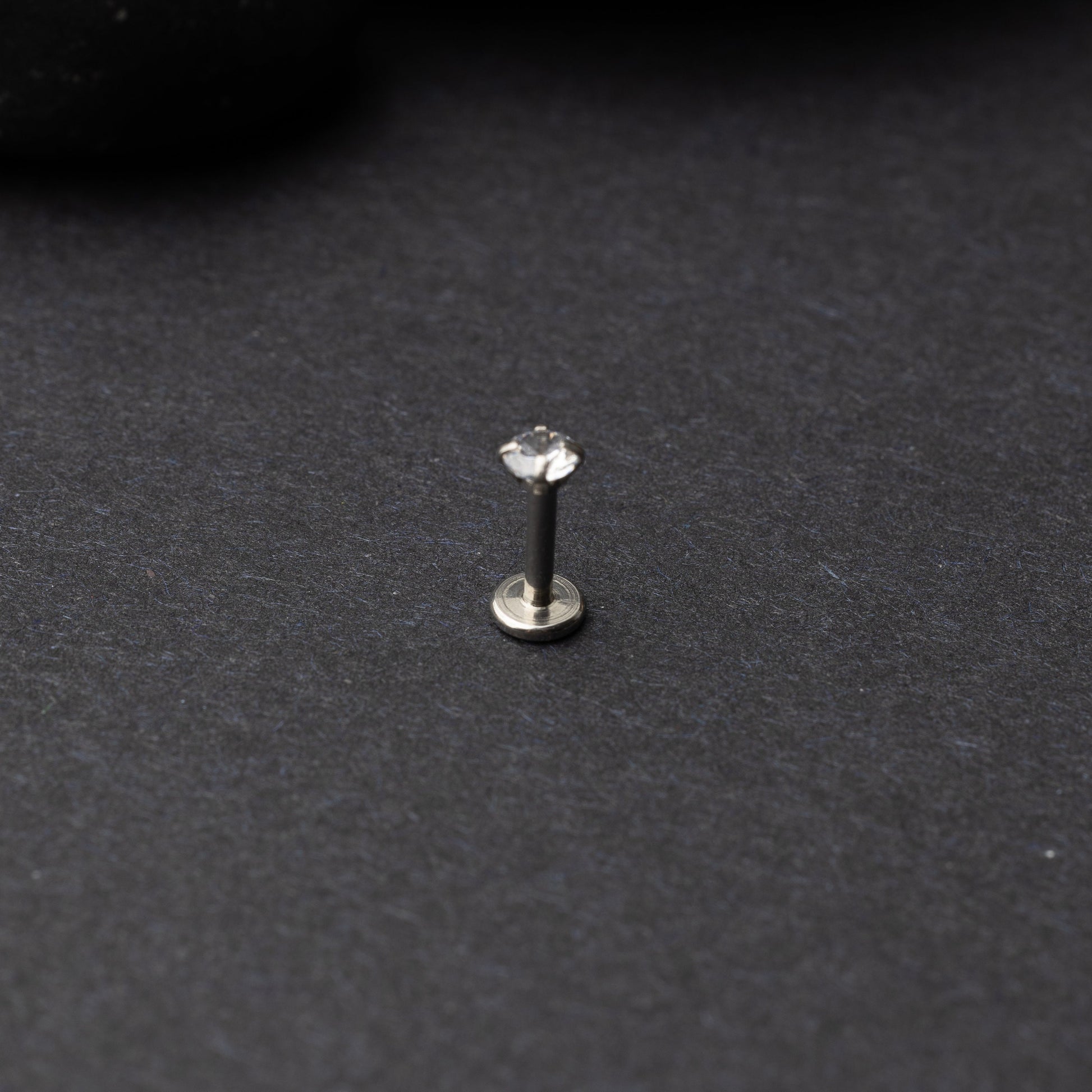 Silver Jewelled Flat Back Bar on a dark background