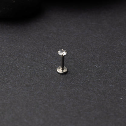Silver Jewelled Flat Back Bar on a dark background
