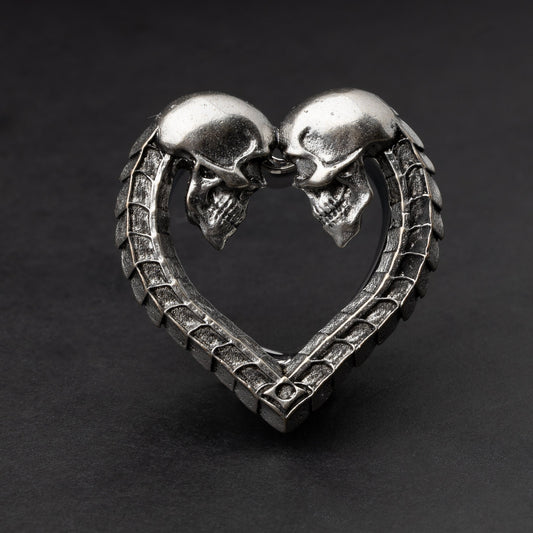Pair of Spine Ear Tunnels, Saddle Ear Plugs in Silver. Ear Saddle Hangers For Stretched Ears, Gothic Plugs and Tunnels, Spine and Skull.